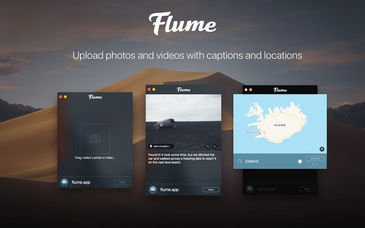 Flume Instagram for Mac OS X