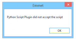 Python Script Plugin Did Not Accept The Script
