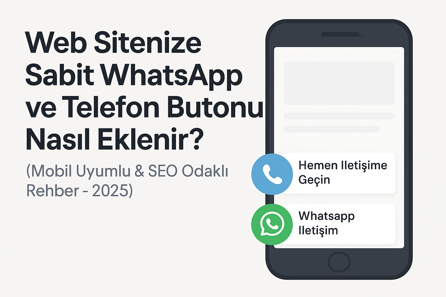 Web Sitenize Sabit WhatsApp ve Telefon Butonu Nasıl Eklenir?